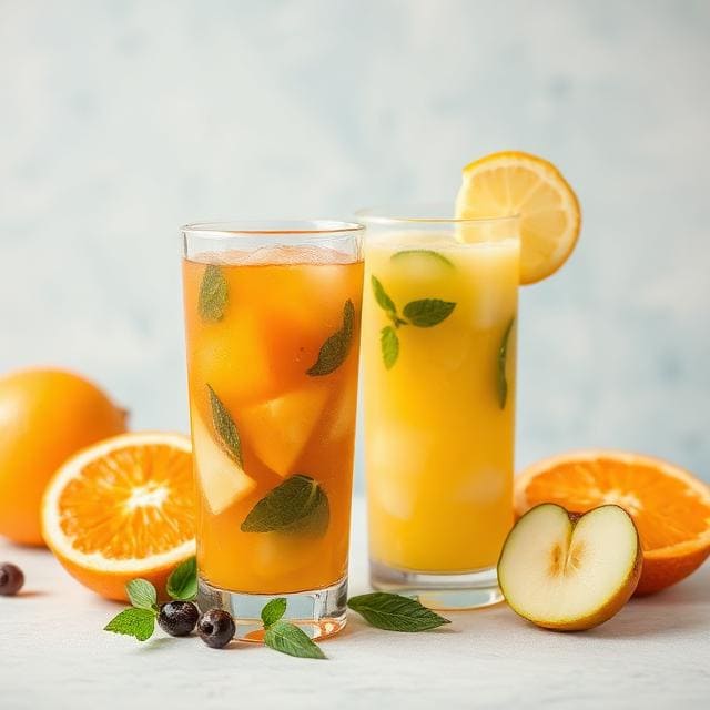Mix Juice Six Ounces Coffee